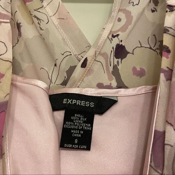 Express Floral Silk Dress size 8 - Picture 5 of 6
